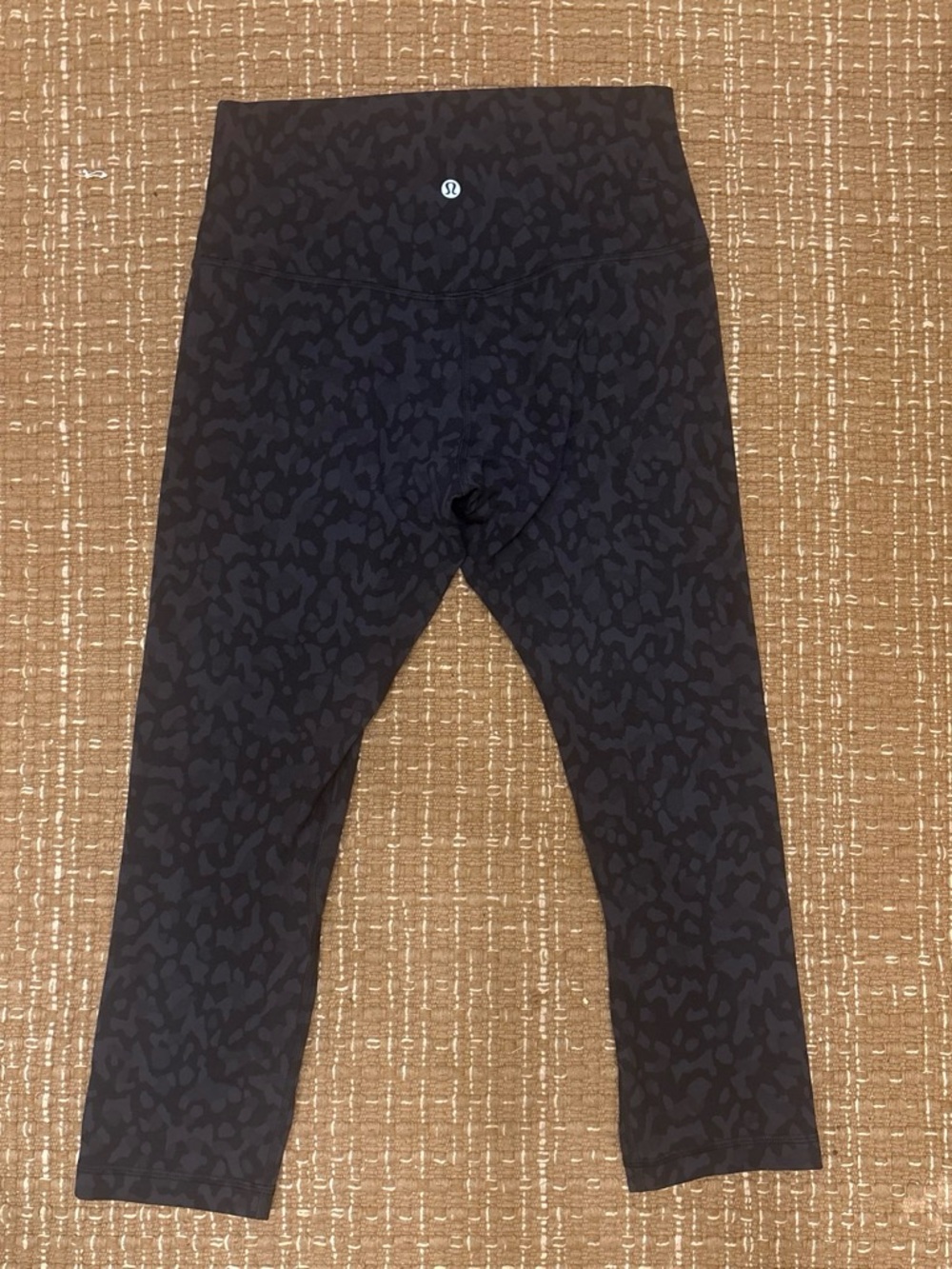 lululemon athletica Black Tonal Camo Cropped Leggings